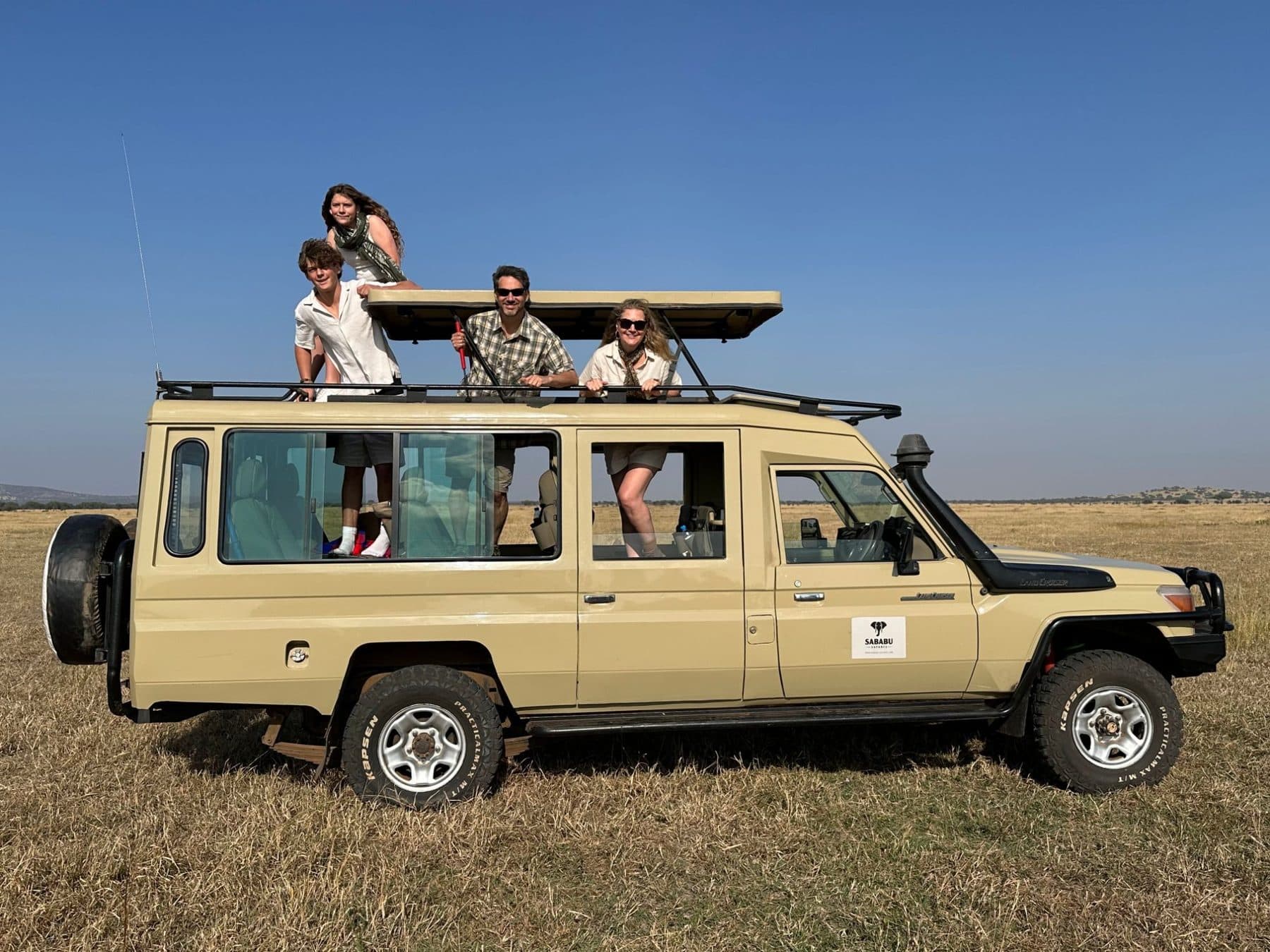 A safari vehicle on the crater road